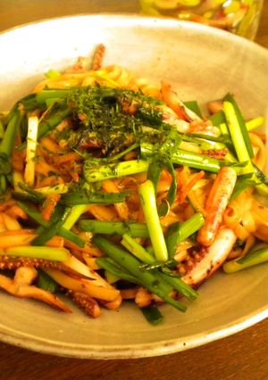 イカワタの焼きうどん-レシピのメイン写真