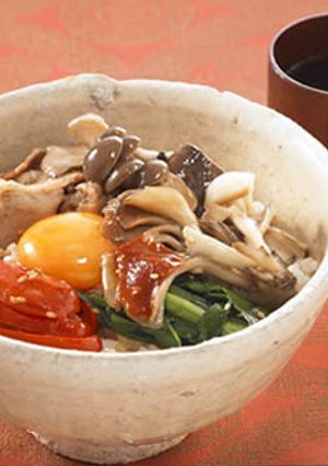 きのこと豚バラ肉のビビンバ-レシピのメイン写真