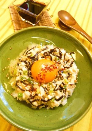 豆腐と塩昆布の卵かけごはん-レシピのメイン写真