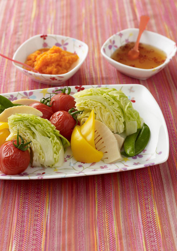 パーティ料理！蒸し野菜とエスニックソース-レシピのメイン写真