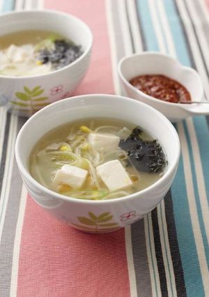 冷え対策！豆モヤシのジンジャースープ-レシピのメイン写真