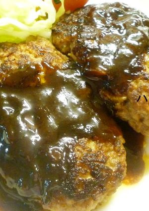 まさかの蒸しハンバーグ♪-レシピのメイン写真
