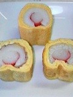 カニカマと竹輪の玉子焼き-レシピのメイン写真
