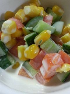 三色野菜のコロコロサラダ-レシピのメイン写真