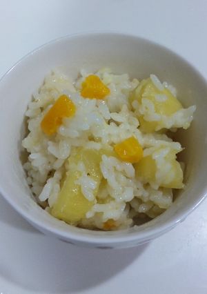離乳食 人参とさつまいもの軟飯-レシピのメイン写真