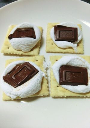 クラッカーのとろーりチョコマシュマロ*-レシピのメイン写真