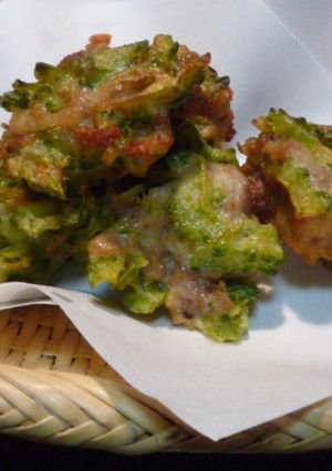 ゴーヤと豚肉のつまみ揚げ-レシピのメイン写真