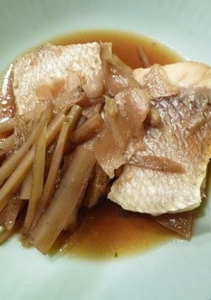 鯛の切り身とごぼうの煮物-レシピのメイン写真