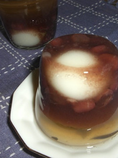 アガーで作る「白玉in小豆ゼリー」-レシピのメイン写真