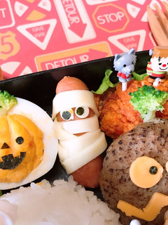 茹で卵deハロウィンかぼちゃ★キャラ弁に-レシピのメイン写真