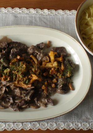 スイス　鹿肉の赤ワインきのこソース煮-レシピのメイン写真