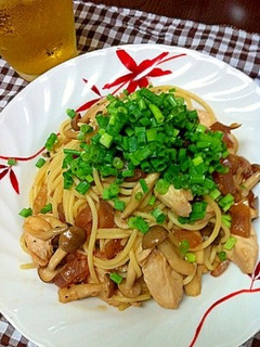 鶏肉としめじの和風パスタ-レシピのメイン写真
