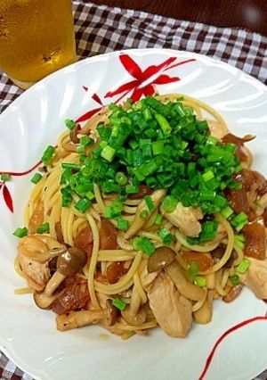 鶏肉としめじの和風パスタ-レシピのメイン写真