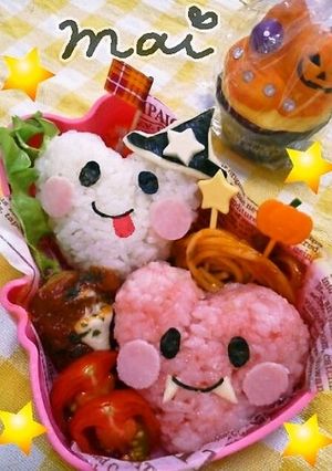 ハロウィンキャラ弁♡おばけ♡ドラキュラ-レシピのメイン写真
