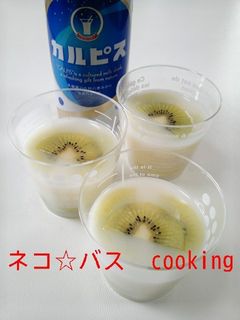 キウイ in カルピス寒天♪-レシピのメイン写真