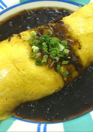 ♡ひき肉オムレツ佃煮ソース♡-レシピのメイン写真