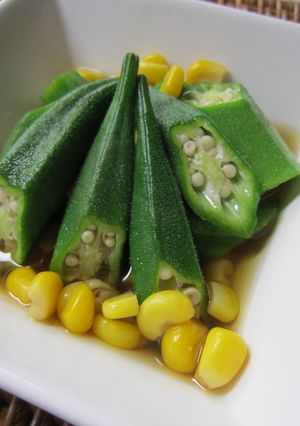 オクラとコーンの煮びたし-レシピのメイン写真