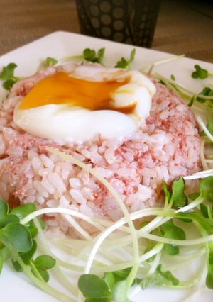 コンビーフご飯✿温泉卵のっけ丼-レシピのメイン写真