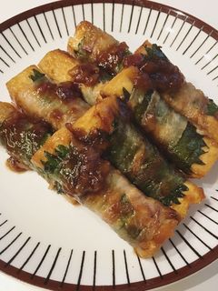 うまうま♬厚揚げの豚肉巻き 梅風味-レシピのメイン写真