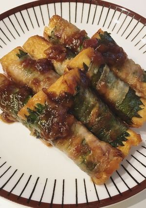 うまうま♬厚揚げの豚肉巻き 梅風味-レシピのメイン写真