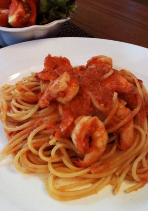 アンチョビ風味のトマトクリームパスタ-レシピのメイン写真