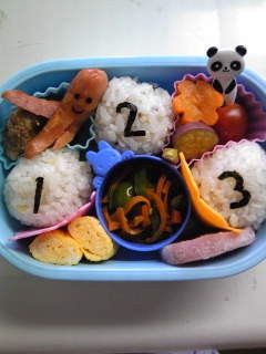キャラ弁☆おにぎり28・番号1、2、3!-レシピのメイン写真