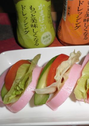 超簡単！かまぼこ野菜サンド-レシピのメイン写真