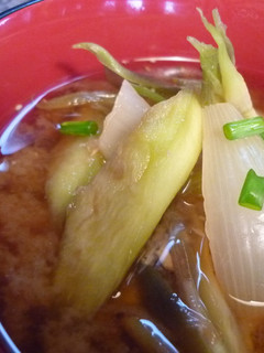 朝の一杯に!茄子と茗荷と玉葱たっぷり-レシピのメイン写真