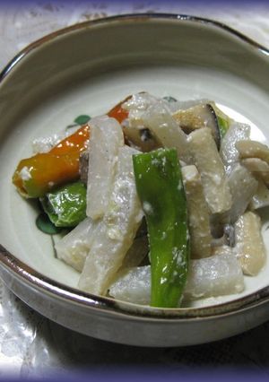 塩酒粕:こんにゃくときのこの炒め物-レシピのメイン写真