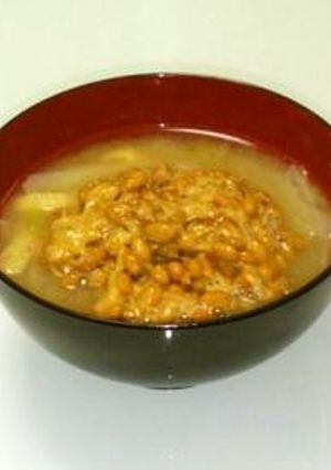 納豆を味噌汁に入れるだけ〜♪-レシピのメイン写真