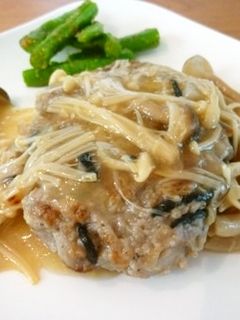 コリコリ食感のレンコン入り和風ハンバーグ-レシピのメイン写真