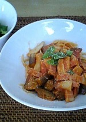 ナポリタン風トマトパスタ-レシピのメイン写真