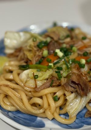 めんつゆで作る、簡単焼きうどん-レシピのメイン写真