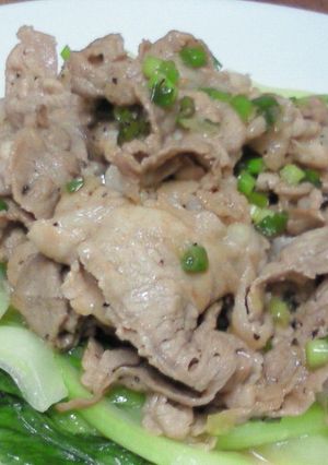 豚肉とチンゲン菜のねぎ塩焼き-レシピのメイン写真