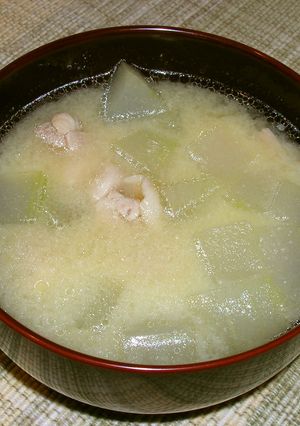 とうがんと鶏肉の味噌汁-レシピのメイン写真