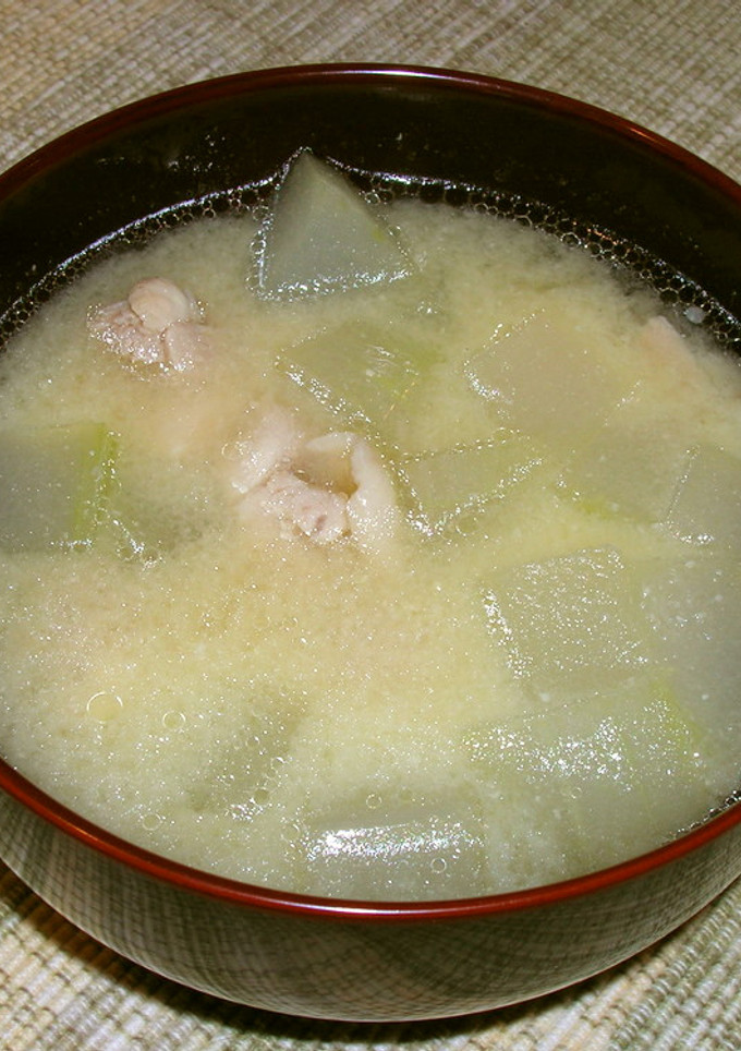 とうがんと鶏肉の味噌汁-レシピのメイン写真