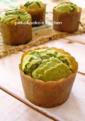 抹茶とホワイトチョコのマフィン-レシピのメイン写真