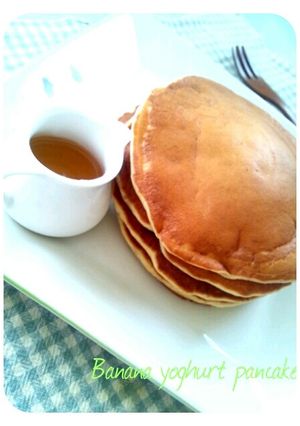 簡単＊バナナヨーグルトパンケーキ*:)-レシピのメイン写真