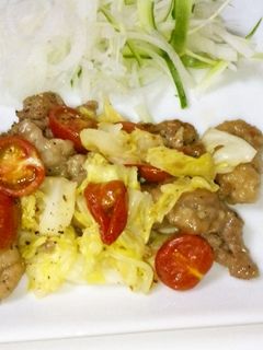 ミニトマトと豚肉の塩だれ炒め-レシピのメイン写真