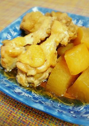 圧力鍋で…手羽元と大根の甘辛煮-レシピのメイン写真