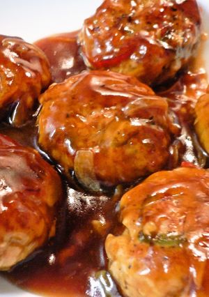 野菜たっぷり☆豚こま甘酢あんバーグ❤-レシピのメイン写真