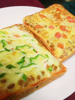 ふわふわ★とろとろ納豆卵トースト-レシピのメイン写真