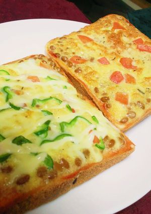 ふわふわ★とろとろ納豆卵トースト-レシピのメイン写真