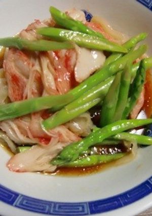 クラゲ・アスパラ・カニかまの中華風酢の物-レシピのメイン写真