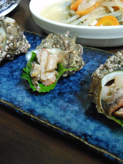 さざえのお刺身と肝焼き-レシピのメイン写真