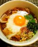 ✿素麺の残りで♬豚とろろお月見にゅう麺✿