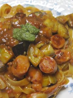 生パスタでナスとソーセージの簡単パスタ-レシピのメイン写真