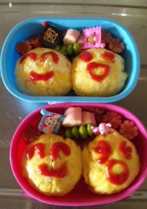 チビのお弁当にチャーハンオムライス-レシピのメイン写真