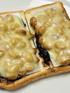 納豆佃煮餅トースト-レシピのメイン写真