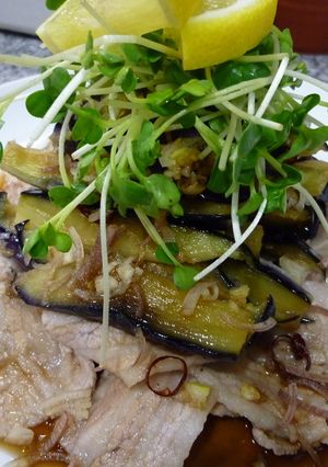 茹で豚の揚げナスのっけ！-レシピのメイン写真